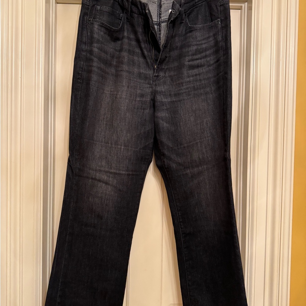 Good American Black Straight Jeans High-Quality Fabric